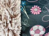 Toddler Soccer Minky Fur Blanket