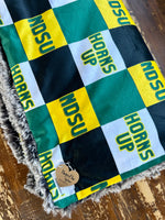 Pre Order Toddler NDSU Horns Up Minky Fur Blanket