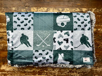 Adult Minky Rink Side Patch Fur Blanket