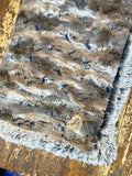 Adult Tan Rabbit Minky Fur Blanket