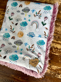 Mini Baby Blush Skies Minky Fur Blanket