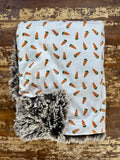 Mini Baby Carrots Minky Fur Blanket