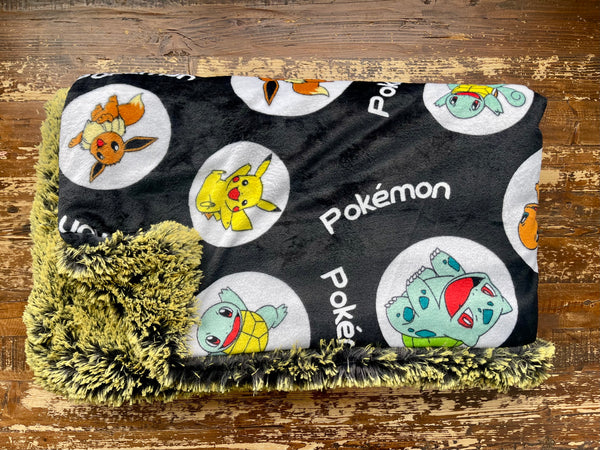 Adult Pokemon Fleece Fur Blanket