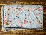 Adult Floral Minky Fur Blanket