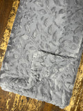 Adult Minky on Minky Silver Leaf Fur Blanket