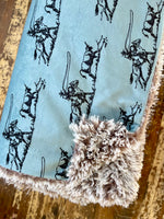 Toddler Roping Cowboy Minky Fur Blanket