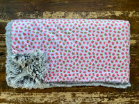 Toddler Strawberries Minky Fur Blanket