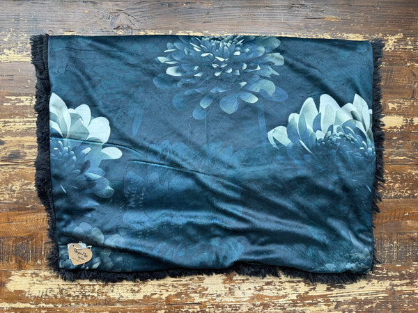 Mini Baby Midnight Floral Minky Fur Blanket