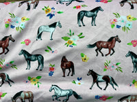 Toddler Horses Minky Fur Blanket