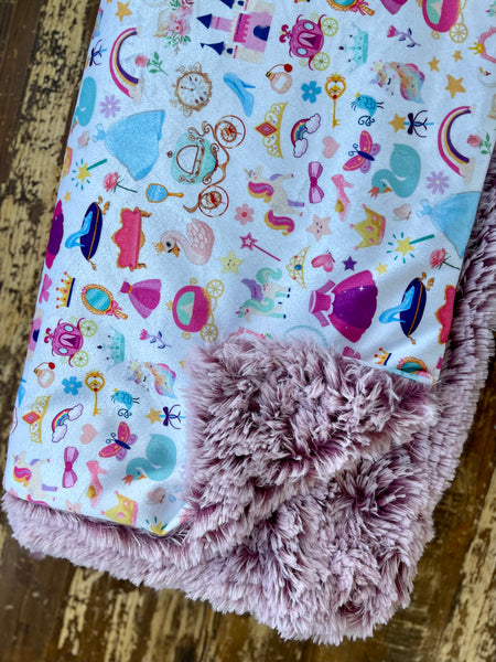 Toddler Princess Minky Fur Blanket