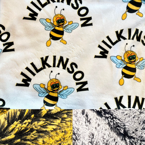 FLASH SALE Adult Williston Wilkinson school Minky Fur Blanket