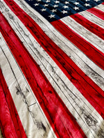 Adult American Flag Minky Fur Blanket