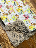 Baby Baby Farm Animals Minky Fur Blanket