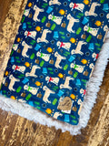 Toddler Golden Retriever Minky Fur Blanket