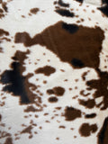 Adult Cowhide Minky on Fur Blanket