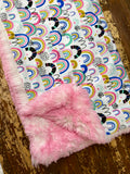 Baby Rainbows Minky Fur Blanket