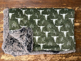 Adult Longhorn Minky Fur Blanket