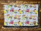 Baby Baby Farm Animals Minky Fur Blanket