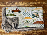 Adult Farming Minky Fur Blanket