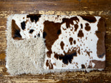 Adult Cowhide Minky on Fur Blanket