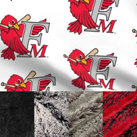 Adult Fargo-Moorhead Redhawks Baseball Minky Fur Blanket