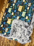 Adult Book Lover Minky Fur Blanket
