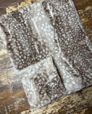 Fawn Minky on Minky Mini Baby Blanket