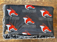 Travel Williston Coyotes Minky Fur Blanket