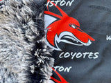 Travel Williston Coyotes Minky Fur Blanket