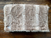 Adult Tan Fawn Minky on Fur Blanket