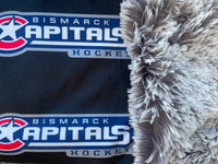 Adult Capital Hockey Minky Fur Blanket